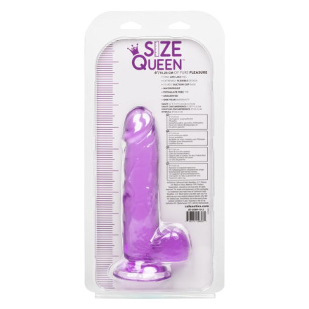 Фиолетовый фаллоимитатор Size Queen 6  - 20,25 см. 