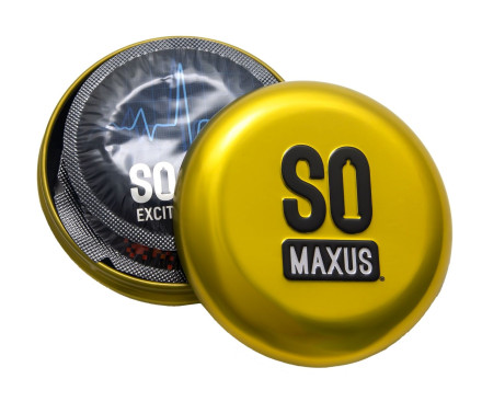 Презервативы с точками и рёбрами в металлическом кейсе MAXUS Special - 15 шт. 