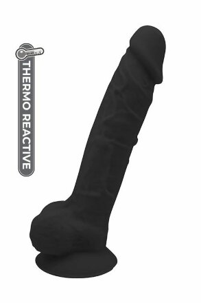 Черный фаллоимитатор на присоске DILDO 9.5INCH - 21 см. 