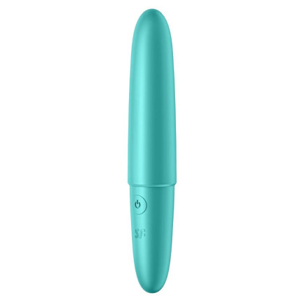Бирюзовый мини-вибратор Ultra Power Bullet 6 