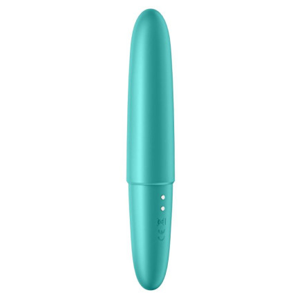 Бирюзовый мини-вибратор Ultra Power Bullet 6 