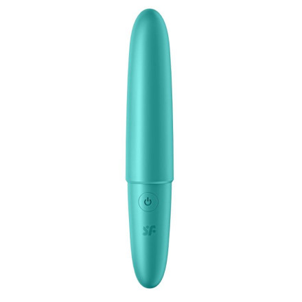 Бирюзовый мини-вибратор Ultra Power Bullet 6 
