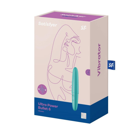 Бирюзовый мини-вибратор Ultra Power Bullet 6 