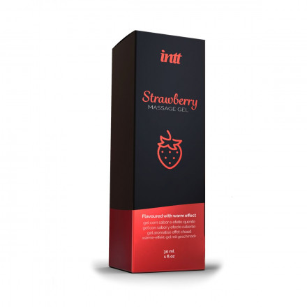 Массажный гель с ароматом клубники Strawberry - 30 мл. 