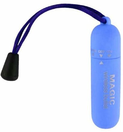 Голубая вибропуля Magic bullet - 7 см. 