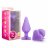 Фиолетовая анальная пробка Naughty Candy Heart Do Me Now - 8,9 см. 