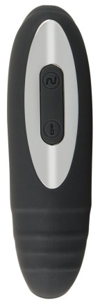 Черная анальная втулка с вибрацией и функцией нагрева Warming &amp; Vibrating Butt Plug 