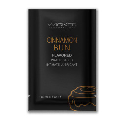 Лубрикант WICKED AQUA Cinnamon Bun с ароматом булочки с корицей - 3 мл.
