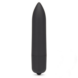 Черная вибропуля X-Basic Bullet Long One Speed - 9 см.