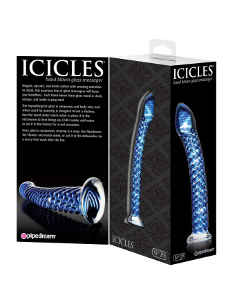 Стеклянный анальный стимулятор Icicles №29 - 19,7 см. 
