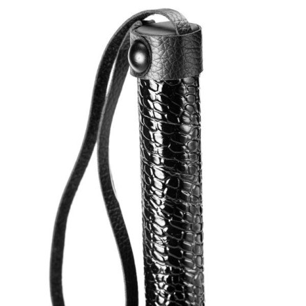 Черная мини-плеть Croco Whip - 38 см. 