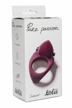 Бордовое эрекционное виброкольцо Pure Passion Sunset 