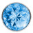 Большая серебристая анальная пробка Diamond Light blue Sparkle Large с голубым кристаллом - 8 см. 