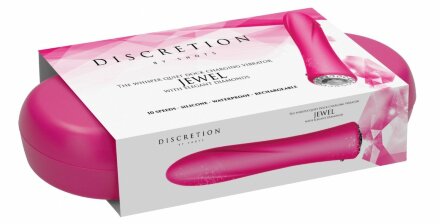 Розовый классический вибромассажер Jewel - 19,5 см. 