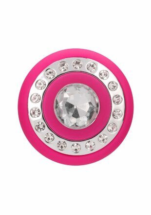 Розовый классический вибромассажер Jewel - 19,5 см. 