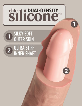 Телесный фаллоимитатор 6  Silicone Dual Density Cock - 17 см. 
