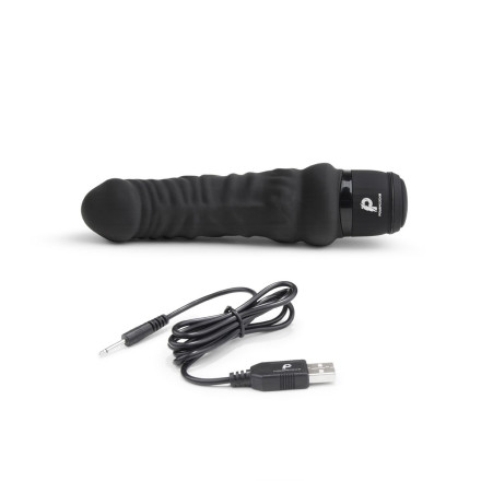 Черный вибратор-реалистик 6  Realistic Vibrator - 17 см. 