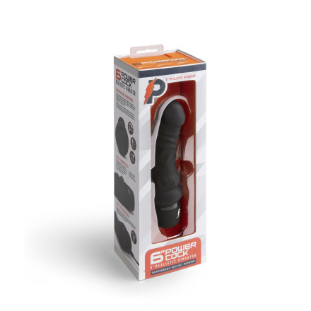 Черный вибратор-реалистик 6  Realistic Vibrator - 17 см. 