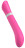 Розовый G-стимулятор с вибрацией Bgood Deluxe Curve - 19,3 см. 
