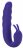 Фиолетовый вибратор Ribbed Dual Stimulator with Rolling Ball - 17 см. 