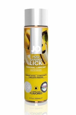 Лубрикант на водной основе с ароматом банана JO Flavored Banana Lick - 120 мл. 