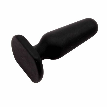 Черная анальная пробка S Silicone Plug - 7,3 см. 