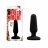 Черная анальная пробка S Silicone Plug - 7,3 см. 