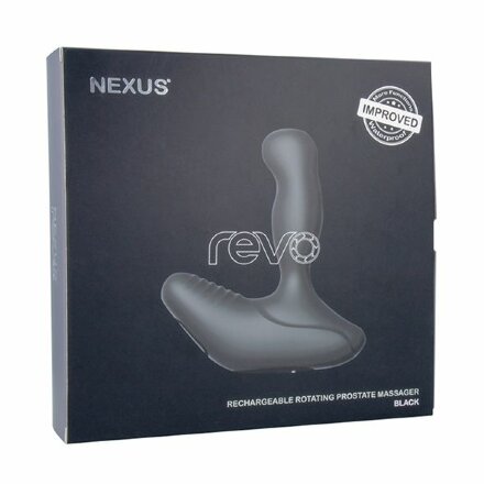 Черный вибромассажер простаты с вращающейся головкой Nexus Revo 2 