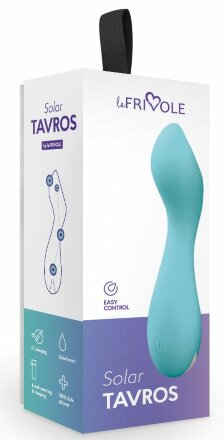 Голубой мини-вибратор Tarvos - 11,7 см. 
