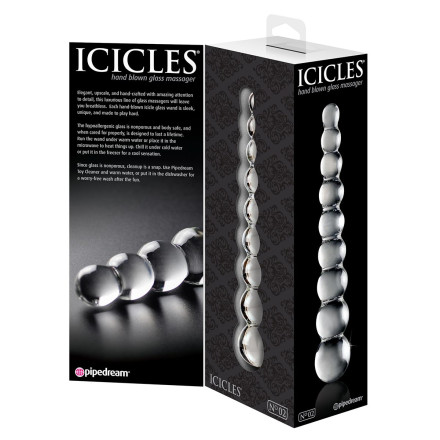 Стеклянная анальная елочка Icicles No.2 - 21,6 см. 