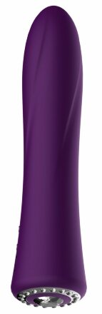 Фиолетовый классический вибромассажер Jewel - 19,5 см. 