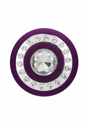 Фиолетовый классический вибромассажер Jewel - 19,5 см. 