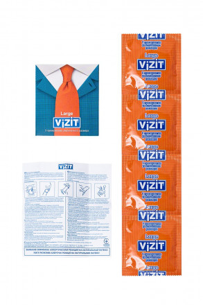 Презервативы VIZIT Large увеличенного размера - 3 шт. 