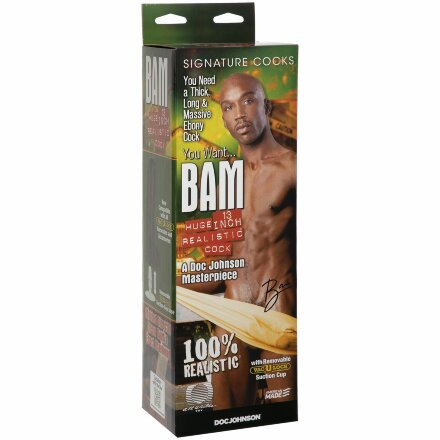 Коричневый фаллоимитатор BAM Huge 13&quot; Realistic Cock - 31 см. 