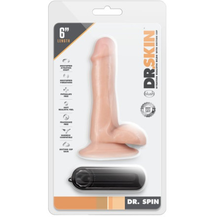 Телесный ротатор-реалистик Dr. Spin 6 inch Gyrating Realistic Dildo - 16,5 см. 
