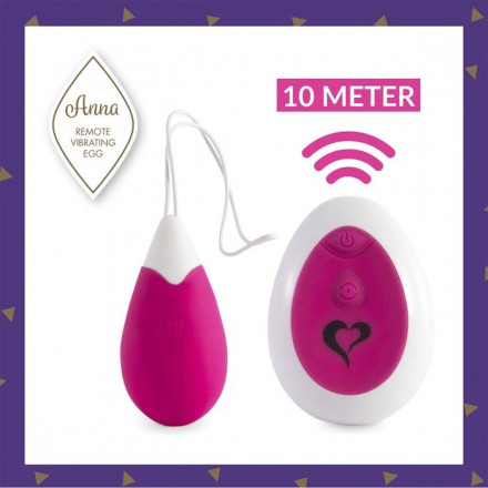 Розовое виброяйцо на радиоуправлении Anna Vibrating Egg Remote 