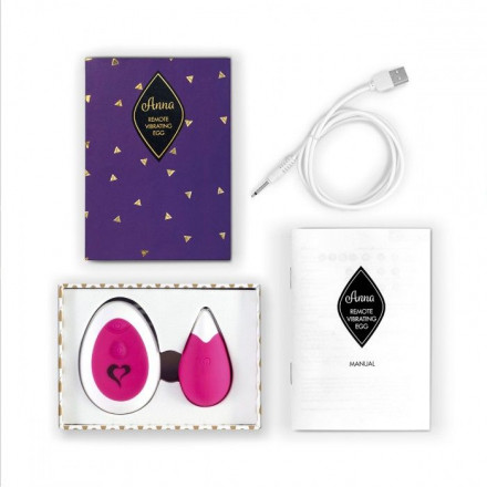 Розовое виброяйцо на радиоуправлении Anna Vibrating Egg Remote 