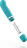 Бирюзовый мини-вибратор Bcute Classic Curve - 10 см. 