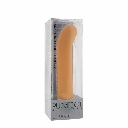 Телесный вибратор PURRFECT SILICONE CLASSIC G-SPOT - 17,5 см. 
