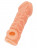Телесная закрытая насадка с венками Cock Sleeve Size S - 13,8 см. 