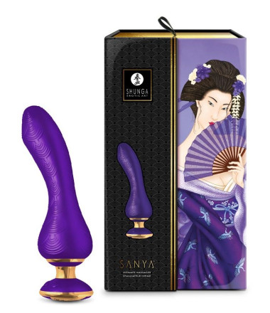 Фиолетовый вибростимулятор SANYA - 18,5 см. 