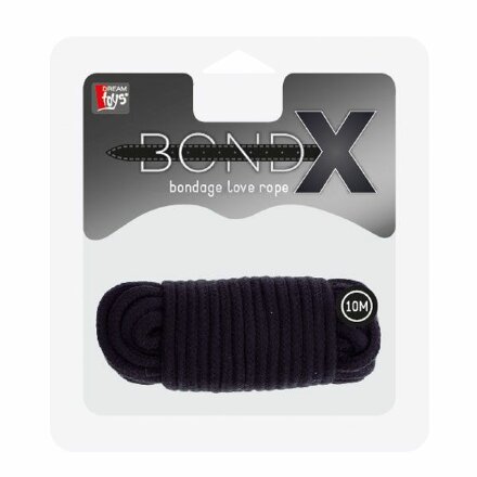 Черная веревка для связывания BONDX LOVE ROPE - 10 м. 