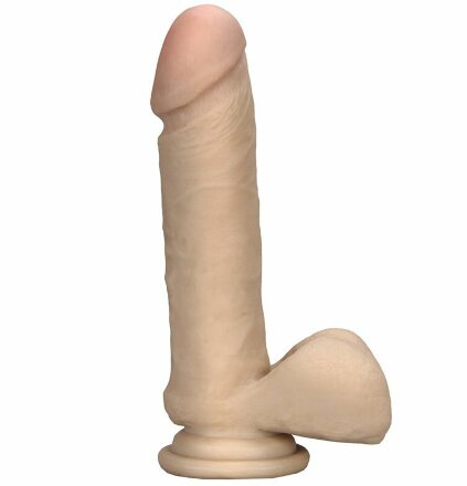 Телесный вибромассажёр с ротацией REALSTUFF 7INCH ROTATING VIBRATOR 7FUNCT - 17,8 см. 