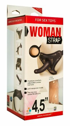 Женский страпон с вагинальной пробкой Woman Strap - 12 см. 