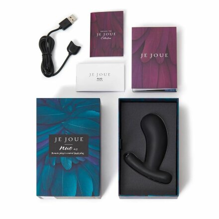 Черный вибромассажер простаты Nuo Vibrating Butt Plug - 10 см. 