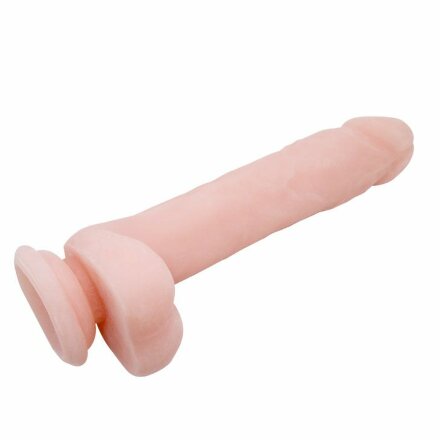 Телесный фаллоимитатор на присоске Super Dildo - 21,5 см. 