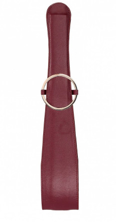 Бордовая шлепалка Belt Flogger - 54 см. 