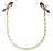 Чёрные с золотом зажимы на соски Gold Chain Nipple Clamps 