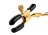 Чёрные с золотом зажимы на соски Gold Chain Nipple Clamps 