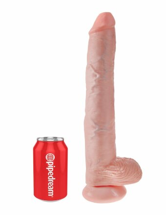 Телесный фаллоимитатор-гигант 14&quot; Cock with Balls - 37,5 см. 